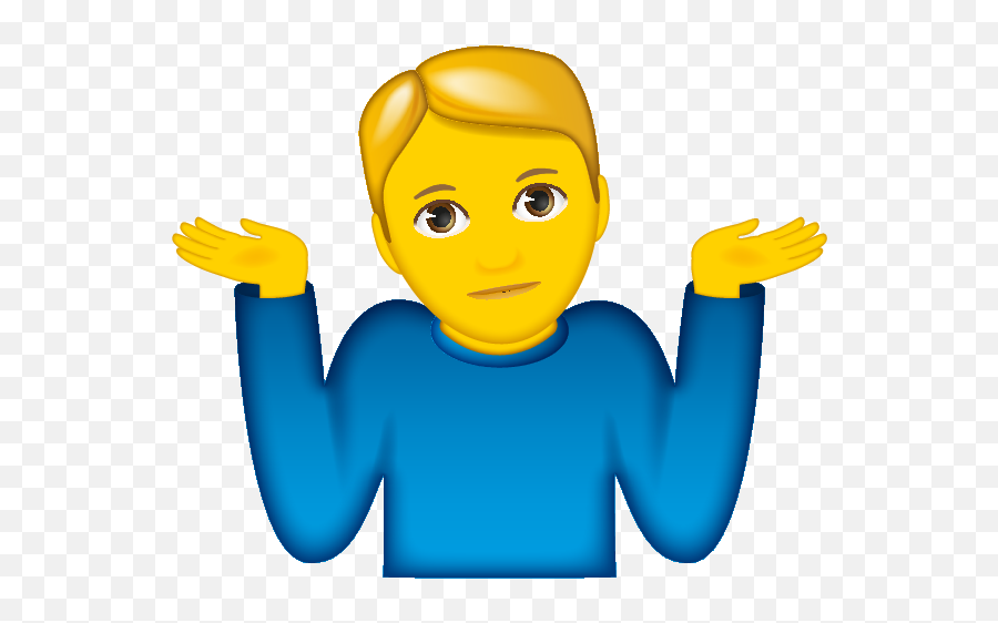 Emoji - Man Shrugging Emoji Png,Shrug Emoji