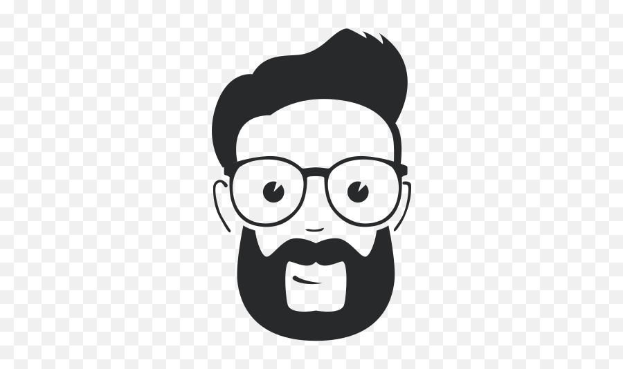 Long Beard Man With Glasses Face People Geek Free Icon - Geekytech Logo Png Emoji,Beard Emoticon