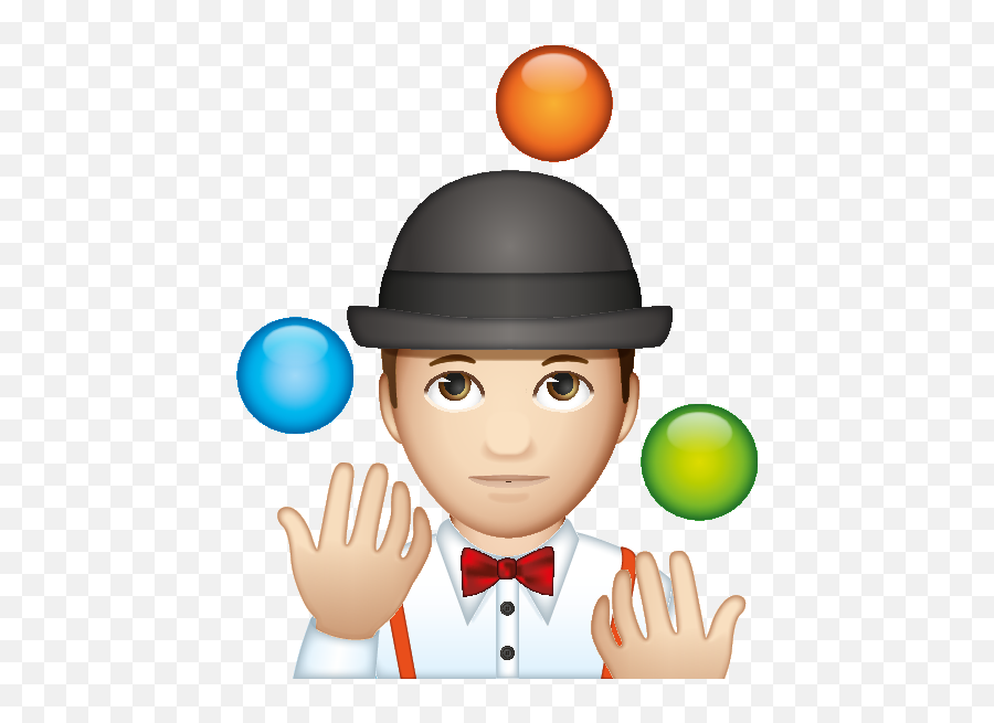 Man Juggling - Cartoon Emoji,Juggling Emoji