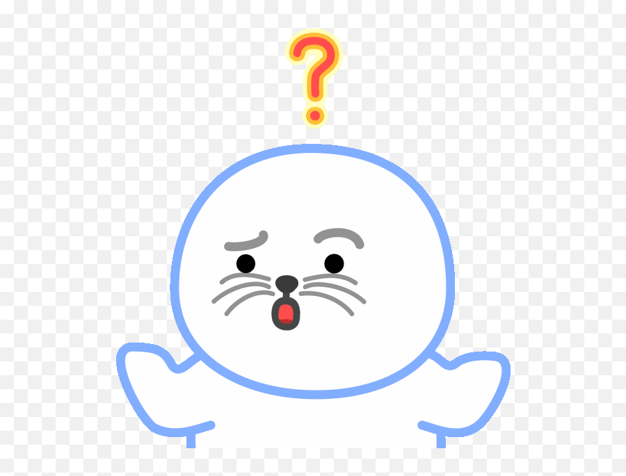 White Seal Nora - Happy Emoji,Seal Emoji