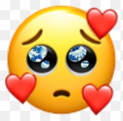 Rubyemoji Sticker - Crying Emoji With Hearts,Ruby Emoji
