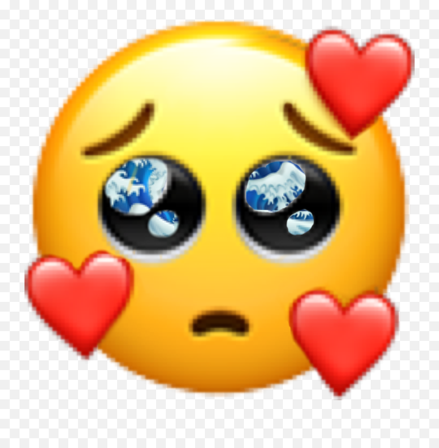 Rubyemoji Sticker - Crying Emoji With Hearts,Ruby Emoji