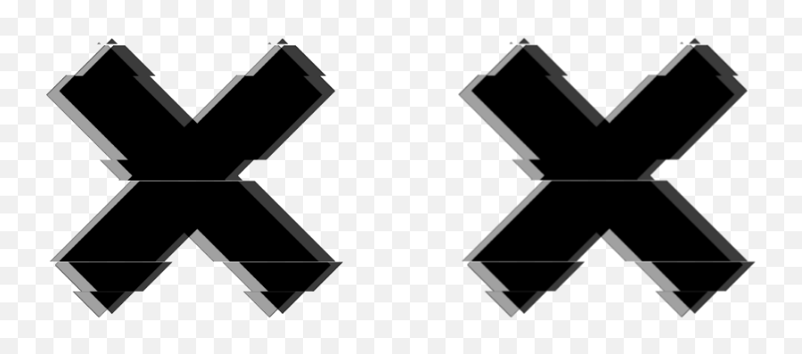 Cross Edgy Grunge Aesthetic X Xx Black Sticker By - Dot Emoji,Black X Emoji