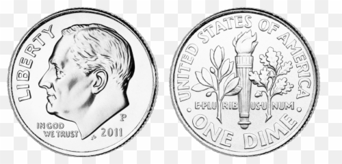 One Clipart Cent Transparent - Dime Emoji