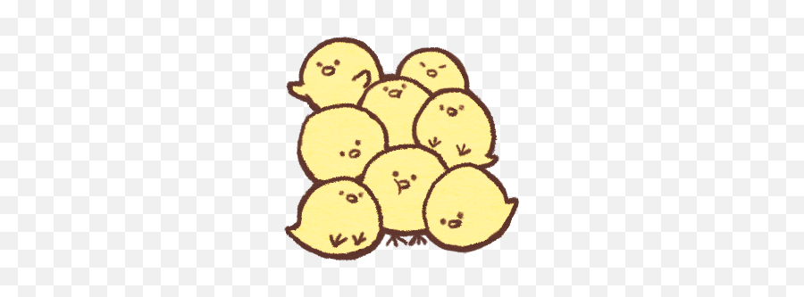 Yellow Chicken Chicks Cute Soft Sticker By Baby - Happy Emoji,Baby Chicken Emoji
