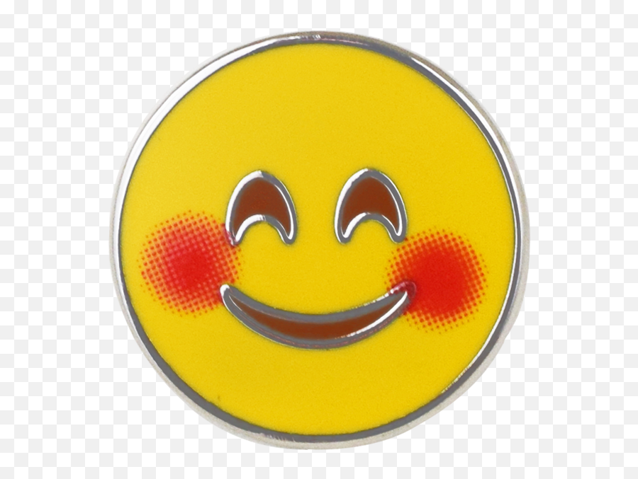 Blush Emoji Pin - Smiley,Blush Emoticon