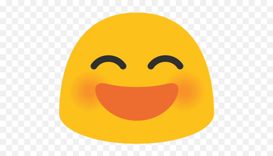 Grinning Face With Smiling Eyes Emoji - Blob Emoji Png,Grinning Emoji