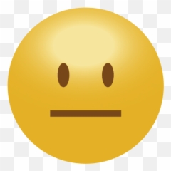 Emoji Emoticon Straight Face - Straight Face Emoji Png,Check Mark Emoji