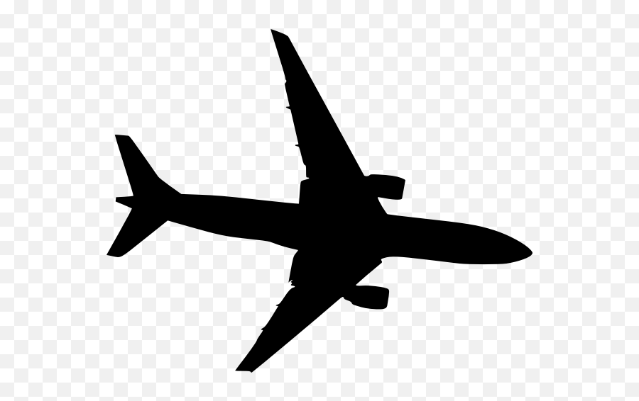 Plane Silhouette Vector - Clear Background Airplane Transparent Background Emoji,Plane And Paper Emoji