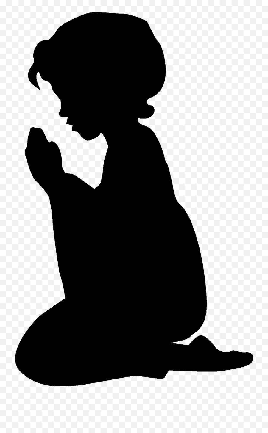 Kneeling Silhouette Clip Art - Child Praying Silhouette Emoji,Kneeling Emoji