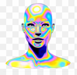 Pin - Hologram Face Png Emoji,Vaporwave Emoji