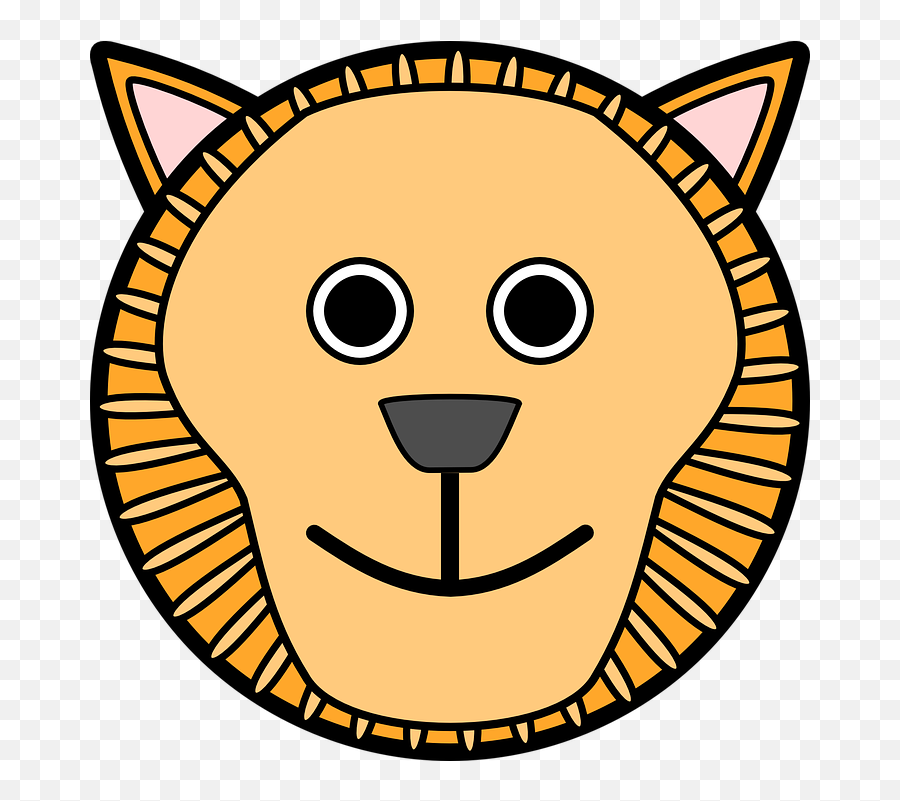 Lion Animal Wildlife - Lion Face Clip Art Emoji,Sheep Emoticon