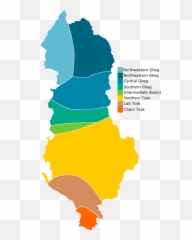 Albanian Language - Map With Flag Emoji