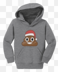 Christmas Poo Emoji - Pullover Hoodie Toddler,Hail Emoji