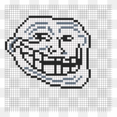 Pinterest - Pixel Art Black And White Emoji,Troll Face Text Emoticon