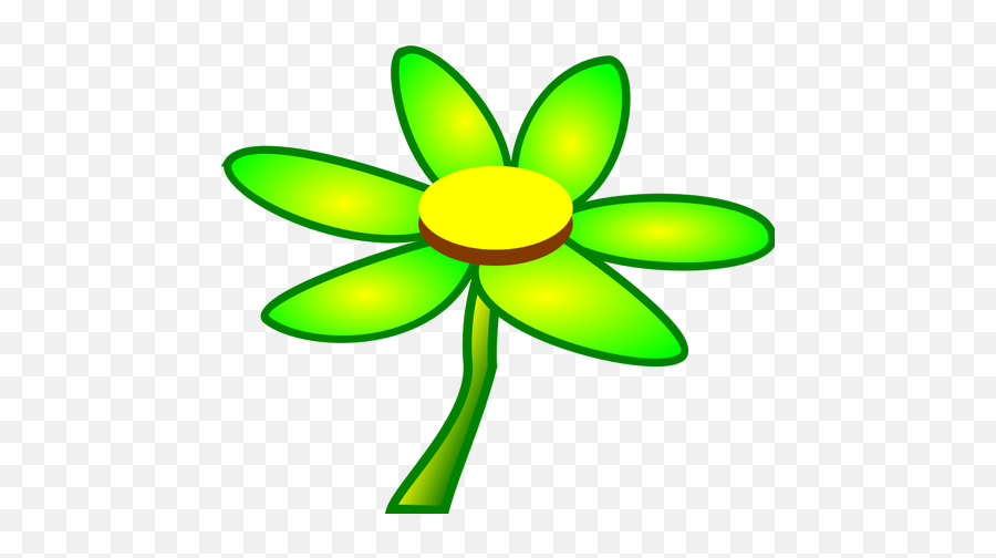 Vector Clip Art Of Fresh Green Flower - Flor Verde Desenho Png Emoji,Sunflower Emoji