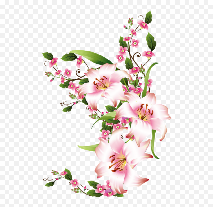 Lilly - Flores Esquineras Rosa Pastel Png Emoji,Lilly Emoji