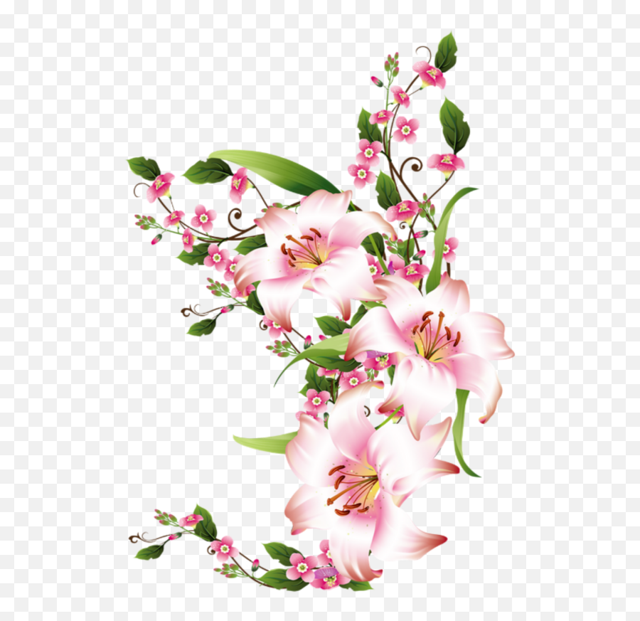 Lilly - Flores Esquineras Rosa Pastel Png Emoji,Lilly Emoji - free  transparent emoji - emojipng.com