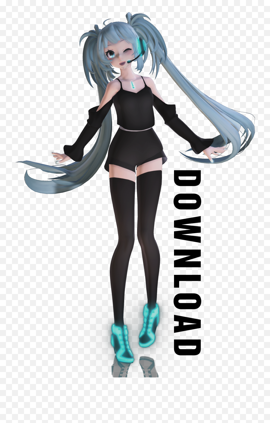 Miku A Dancing Girl Dl - Mmd Miku Dancing Girl Emoji,Dancing Girls Emoji