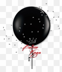 24in Standard Onyx Black - Portable Network Graphics Emoji,Black Balloon Emoji