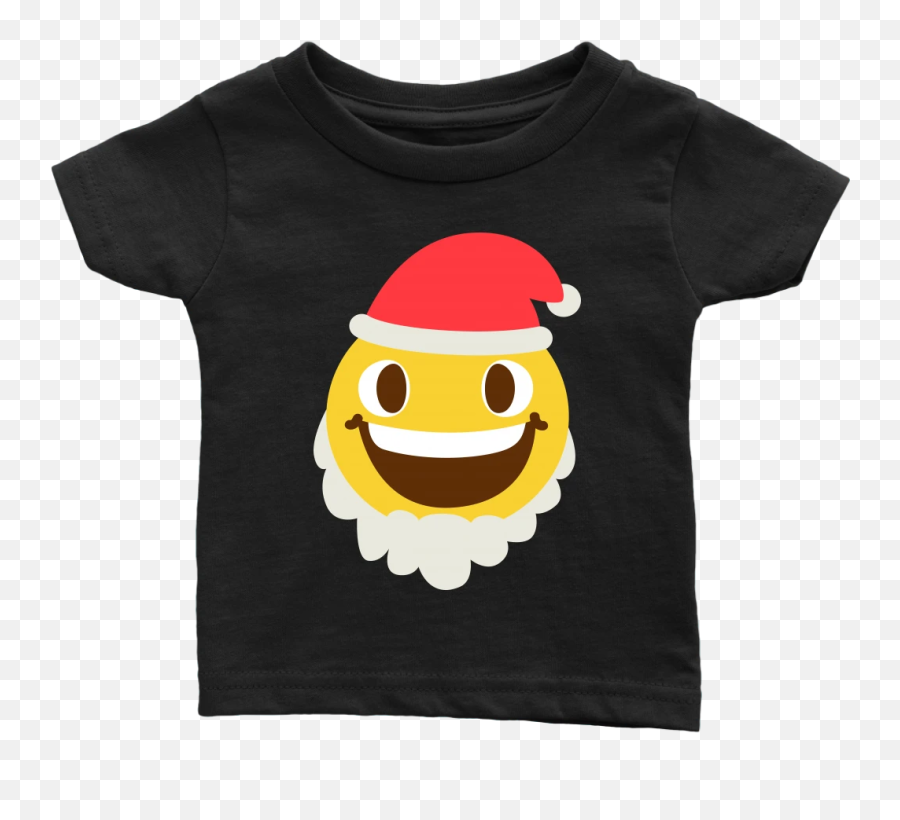 Funny Christmas Costume Cute Emoji Santa Claus Smile Shirts - Cartoon,Distressed Emoji