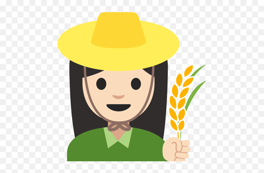 U200d Woman Farmer Light Skin Tone Emoji - Emoji Granjera,Farm Emoji