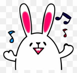 Lovely Rabbit Emoji - Clip Art,Rabbit Emojis