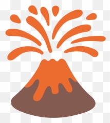 Emoji U1f30b - Volcano Clipart Transparent,Lava Emoji