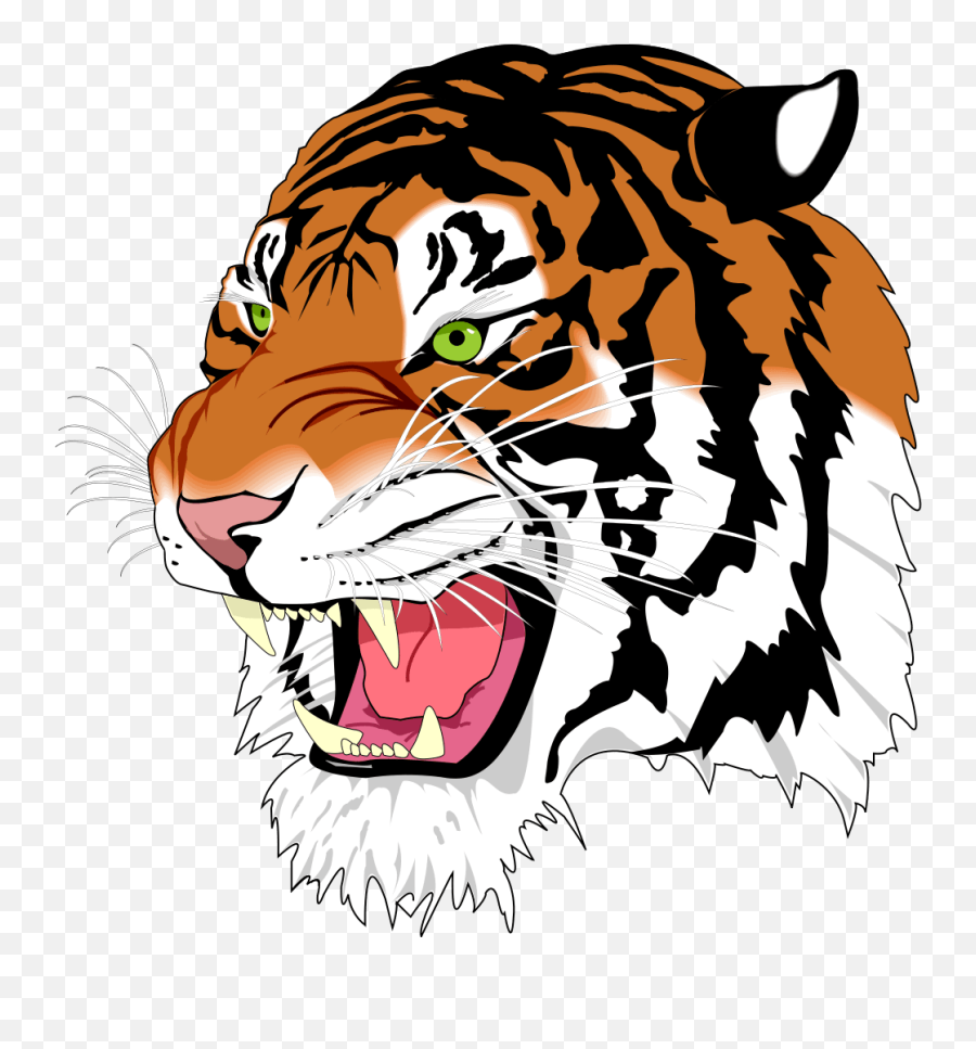 Snarling Tiger - Svg Example Emoji,Tiger Emoji