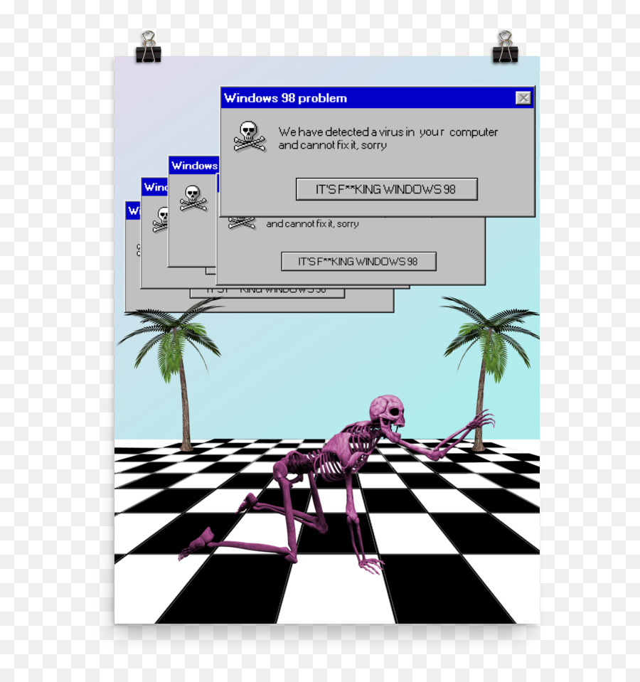 Download Windows 98 Error - Palm Tree Transparent Background Windows Error Green Background Emoji,Palm Tree Emoji Transparent