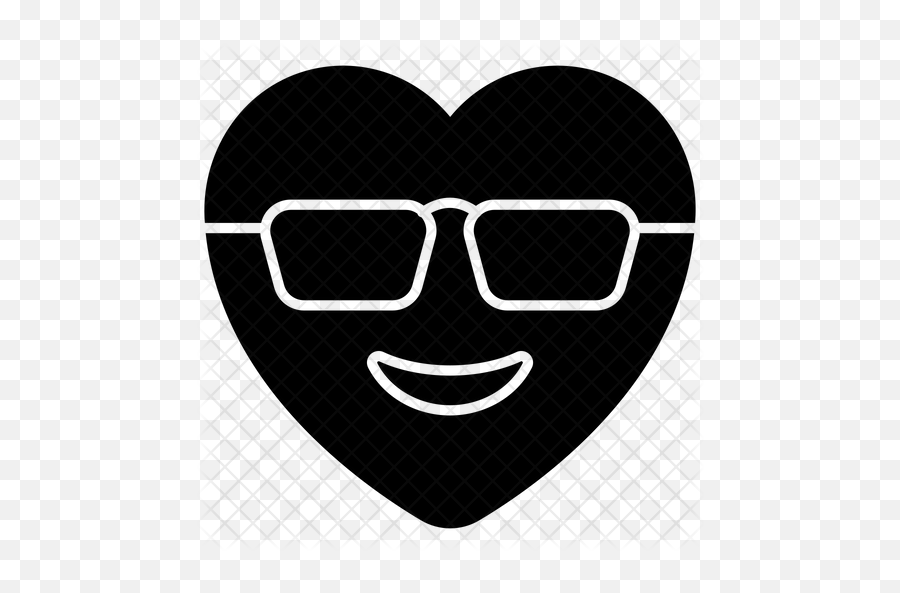 Sunglasses Heart Emoji Icon Of Glyph - Heart,Banana Broken Heart Emoji