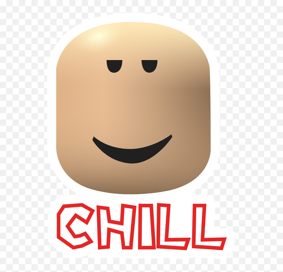 Roblox Chill Face Sticker - Smiley Emoji,Chill Emoticon
