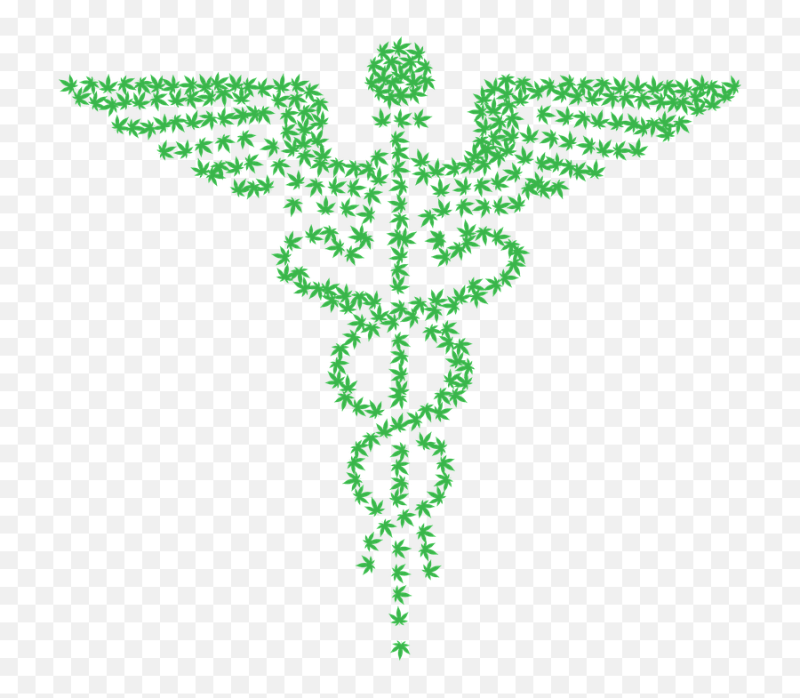 Caduceus Marijuana Medical - Green Medical Marijuana Symbol Emoji,Marijuana Leaf Emoji