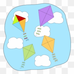 Kite Clip Art Black And White - Clip Art Library Kites Flying Clipart Emoji,Kite Emoji