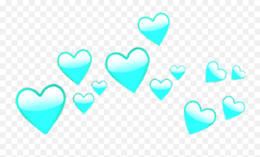 Blue Heart Crown Heartcrown Bynisha Sticker Decoration - Classy Wallpaper For Girls Emoji,Blue Heart Emoji Png