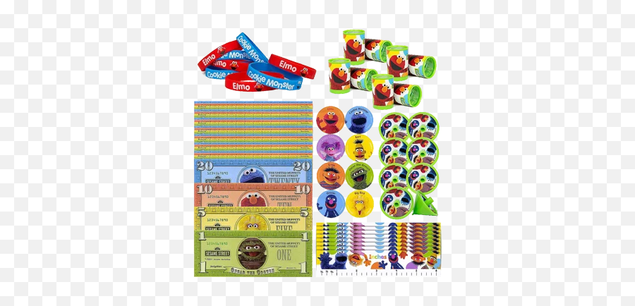 Sesame Street Party Favour Pack 48pcs - Horizontal Emoji,Snot Emoji