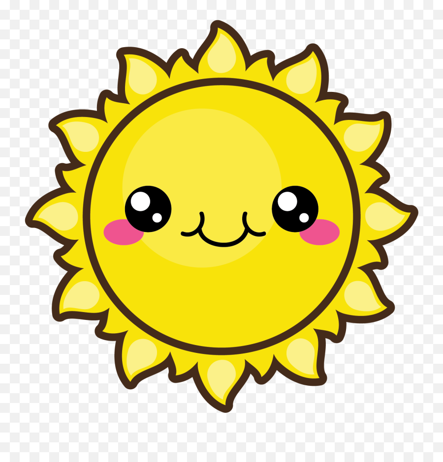 Download Cute Summer Sun - Vector Graphics Png Image With No Clip Art Cute Sun Emoji,Sun Emoticon Facebook