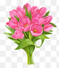 Tulip Clipart No Background - Transparent Background Flower Clipart Emoji,Flower Bouquet Emoji