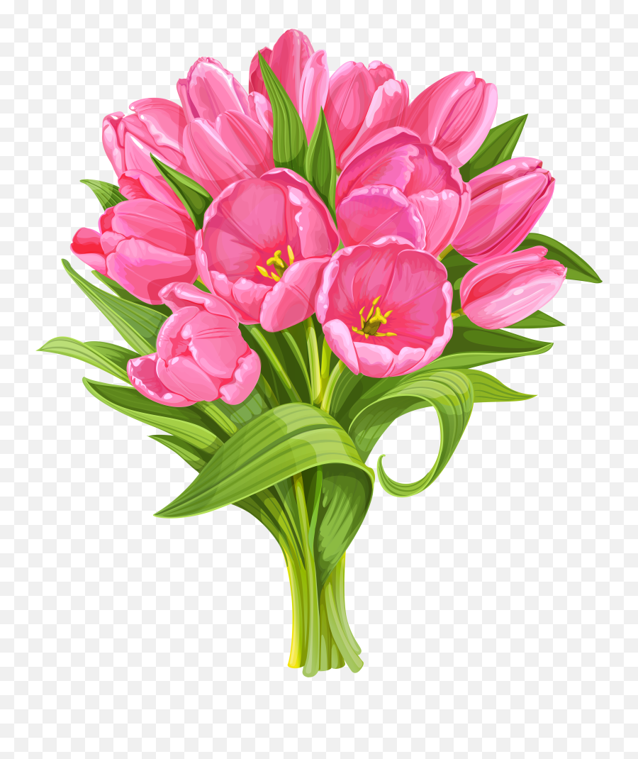 Tulip Clipart No Background - Transparent Background Flower Clipart Emoji,Flower Bouquet Emoji