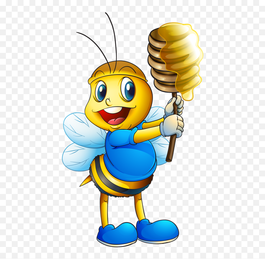 Honey Clipart Animated Picture - Happy Bee Cartoon Bee Bee Family Bee Vector Emoji,Honey Emoji