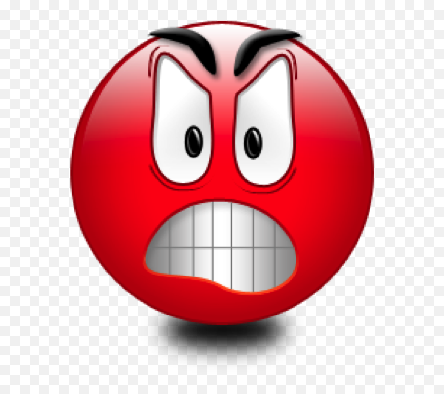 Quia - Red Angry Smiley Emoji,Emoticono Enojado