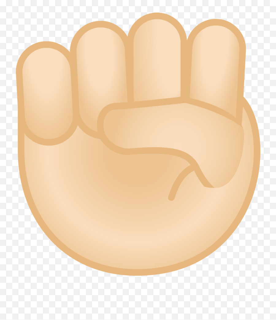 Raised Fist Light Skin Tone Icon - Puño En Alto Emoji,Raised Fist Emoji
