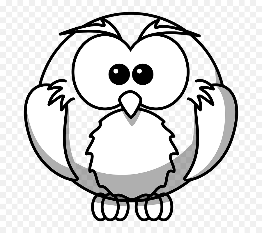 Lechuza Gráficos Vectoriales - Black And White Cartoon Owl Emoji,Swan Emoji