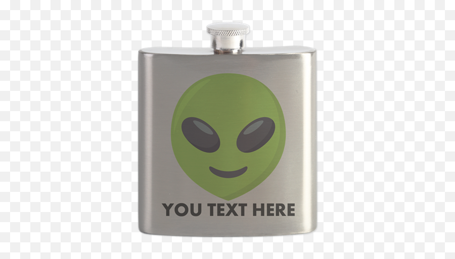 Emoji Alien Personalized Flask - Smiley,Give Emoji