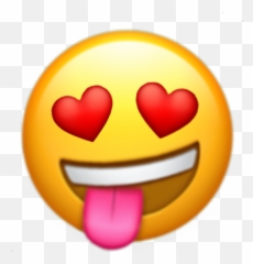 Emojis Hearteyes Crazy Tongueout Aesthetic Mine Fr - Smiley