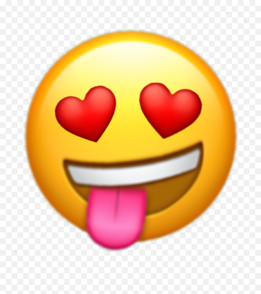 Emojis Hearteyes Crazy Tongueout Aesthetic Mine Fr - Smiley Emoji,Crazy Eyes Emoji