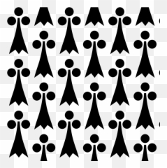 Flag Duchy Of Brittany Black And - Ermine Pattern Emoji