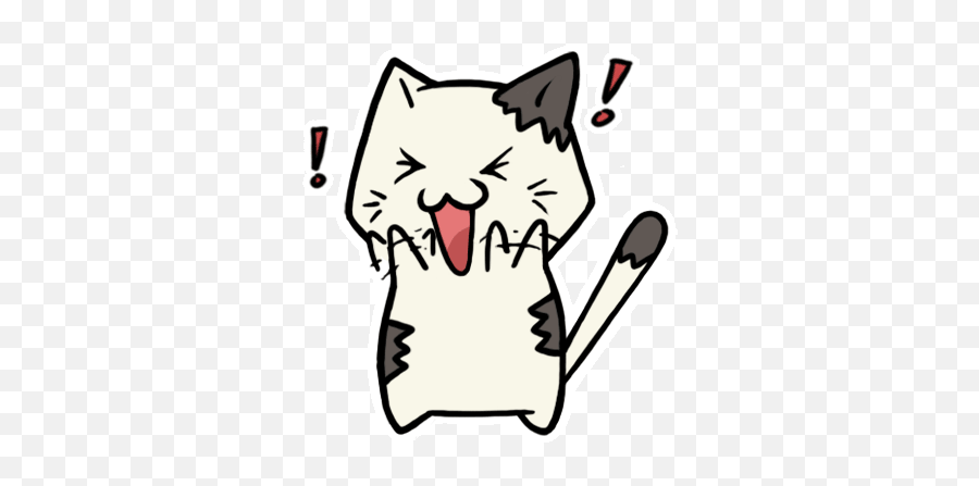 Top Face Cat Stickers For Android Ios - Happy Cartoon Cat Gif Emoji,Cat Faces Emoticons
