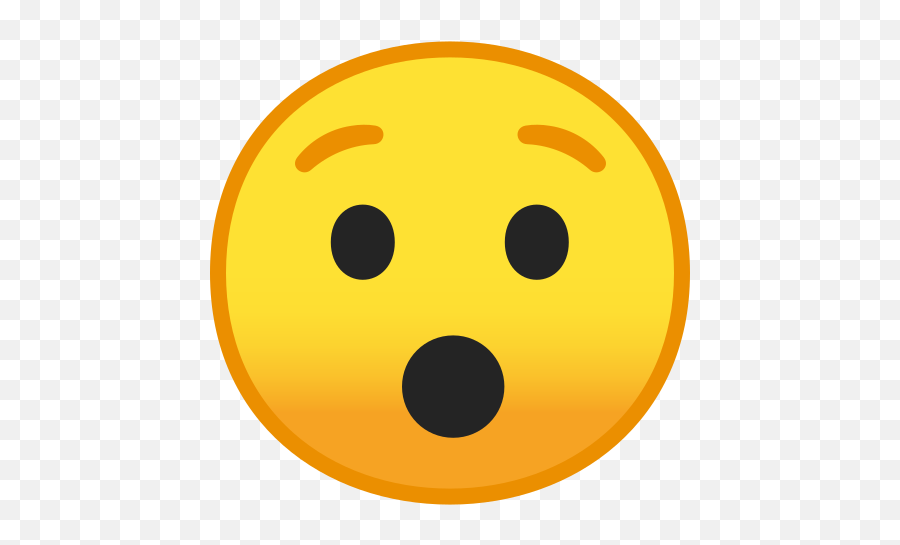 Hushed Face Emoji - Surprised Emoji,Stunned Emoji