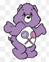 Cartoon Clipart Care Bears - Purple Emoji